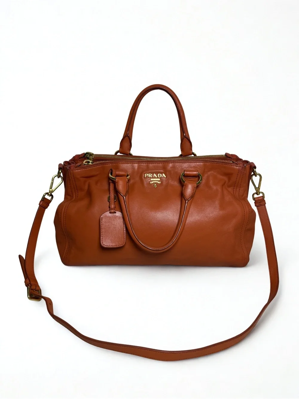 Prada Vitello Daino Satchel C. 2010s
